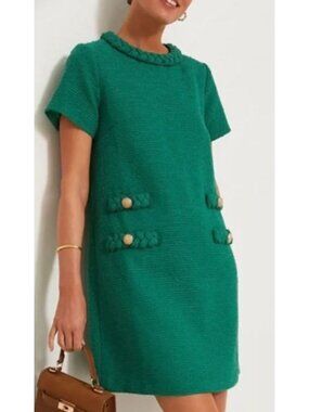 NWT TUCKERNUCK Abundant Green Tweed Jackie Dress Size Large